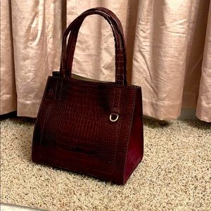 Croc embossed handbag